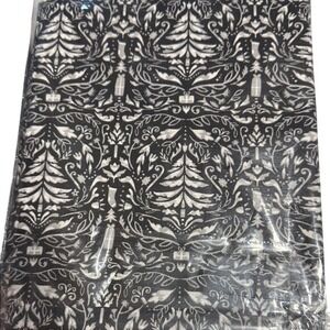 72x43in Christmas in the Country 22284 Black Christmas‎ Damask 3 Wishes Fabric